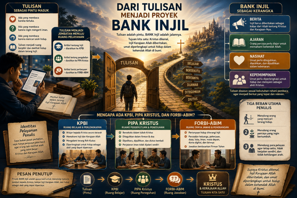 Dari Tulisan Menjadi Proyek BANK Injil